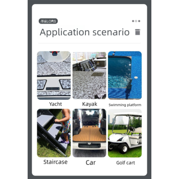 Camouflage EVA Foam Boat Flooring Sheet Self Adhesive Marine Decking Mat Non Slip Grip Roll for Jet Ski Kayak & RV (Black White Camo, 250cm x 26cm)