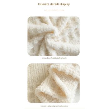 Green 150*200cm Thickened Double-Sided Plush Waffle Weave Throw Blanket - Anti-Static Taffeta Velvet & Flannel Fleece - Warm, Soft, Non-Shedding Blanket for Winter, Sofa, Bed & Office
