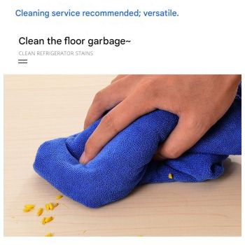 6-Piece Home Cleaning Kit - White Rechargeable Mini Desktop Vacuum Cleaner with 5 Reusable Microfiber Towels - USB Powered, Strong Suction, Lint-Free & Super Absorbent for Kitchen, Car, Office & Pet Hair