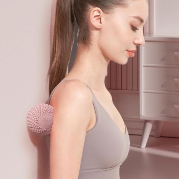 2-Pack Pink Spiky Fascia Massage Balls - Portable TPE Foot Arch Muscle Relaxer for Yoga Recovery Trigger Point Therapy
