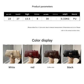 Coffee color French Chic Baguette Shoulder Bag Women’s Minimalist Crossbody Bag with Premium Feel