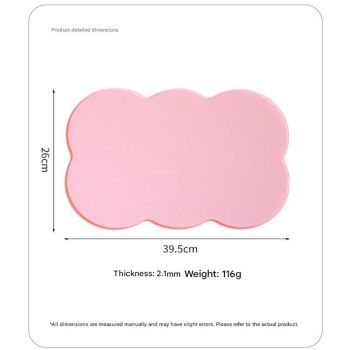 3-Piece Purple Silicone Placemat Set Cloud Shape Non-Slip Heat Resistant Kids Dining Mat