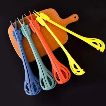 Green  2-Piece 3-in-1 Multi-Functional Egg Whisk & Food Tongs Set