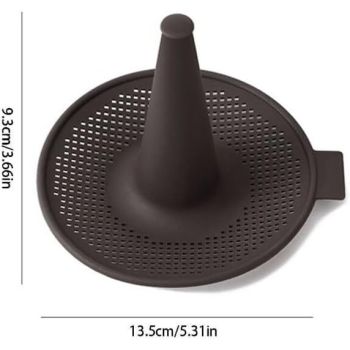 Silicone Donut Baking Mould for Homemade Baking - Heat Range -30℃ to 230℃, Non Stick Pastry Pans with Perforated Base & Cone Centre (5pcs Coffee)