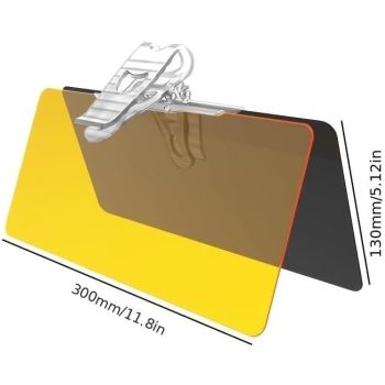 2-in-1 Car Anti-Glare Visor Extender – Day & Night Driving HD Goggles and Shield for Sun Blinding High Beams Fog & Snow Reflection Protection