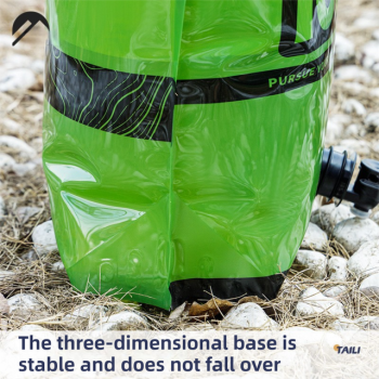 10L Green Outdoor Collapsible Water Storage Bag with Tap & Handle - Portable Camping Water Container for Hiking Picnic Travel and Emergency Water Storage