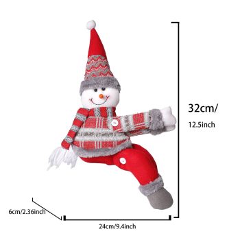 Santa Claus Christmas Curtain Tiebacks, Large Plush Doll Holdbacks - Curtain Festival Charm for Christmas in July, Winter Christmas, Yulefest, Secret Santa Gift