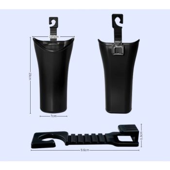 2-Pack Car Umbrella Holder & Waterproof Storage Bucket with Hanging Hook – Multi-Purpose Umbrella Organizer, Seat Back Trash Bin & Storage Container for Vehicle Home Office Use