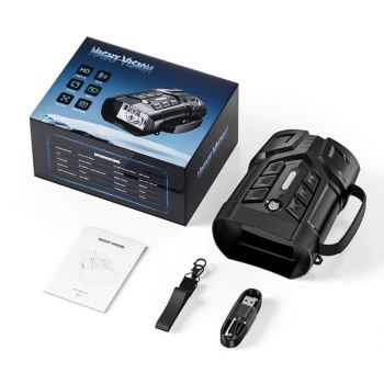 W345 Digital 7-Level Infrared Night Vision Binoculars with Protective Hand Strap – 1080P Photo & Video Recording, 2.8" IPS Screen, 10X Digital Zoom, 800m Night Viewing Range and Typec Charging for Wildlife Observation and Outdoor Camping Use