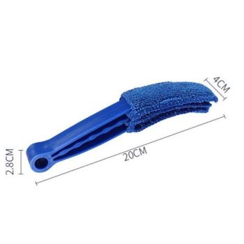 4 Pack Blue Shutter and Car AC Vent Cleaner Brush with Washable Microfiber Cleaning Cloth – Reusable Window Blind Dust Remover for Air Vent, Car AC Vent, Fan & Narrow Gap