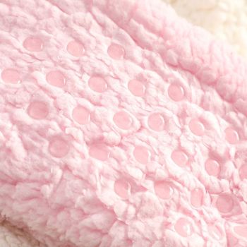 Navy Blue Winter Women’s Cute Bear Plush Knee High Slipper Socks – Warm Fleece Floor Socks and Sleeping Socks with Non-Slip Grips, One Size for EU 35-40