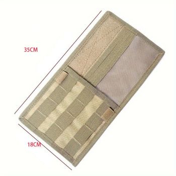 Khaki Tactical Molle Car Sun Visor Organizer – Durable Nylon Vehicle Storage Pouch with Adjustable Buckle, Loop Panelled EDC Pockets and Pen Sheath for Cars, Trucks, SUVs and Daily Driving Essentials