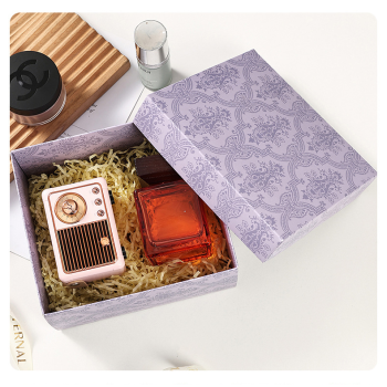3 piece medium size Orange Gift Box Set with Gift Bag & Raffia Fill - Premium Empty Present Packaging Box for Birthdays Weddings Baby Showers and Special Occasions