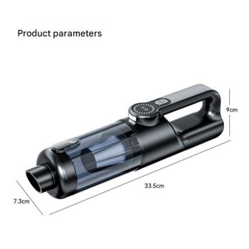 Silver and Orange Cordless Handheld Vacuum Cleaner 17000Pa High Suction Portable Rechargeable 5 in 1 Car Home Cleaning Device Multi Function Dust Removal Tool Lightweight Easy Clean ECO MAX Modes