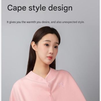 Beige Maternity Nursing Shoulder Wrap Cape – Ultra Soft Sakura Fleece Postpartum Shawl, Windproof Warm Nursing Cover for Breastfeeding, Pregnancy & Winter Comfort