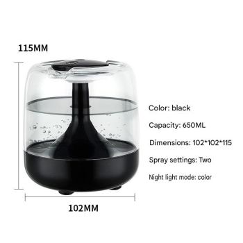 2 pcs Relaxing Winter Set - Purple Nursing Cape and Black Mini Humidifier Soothing – Soft Postpartum Shawl & 650ml USB Air Humidifier for Home Comfort，Relax Self Care Present for Women