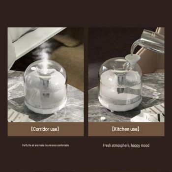 White 500ml Smart Ultrasonic Humidifier & Aroma Diffuser – USB Silent Air Moisturizer, LED Bedroom Mist Maker