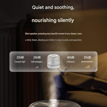 2-piece Bedroom Atmosphere Bundle –White Ultrasonic Aroma diffuser Humidifier & Dreamy Butterfly and Marine Life Series Projector Night Light for Relaxing Home Decor, Perfect Gift for Her