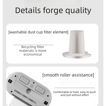 White Handheld Cordless Dust Mite Vacuum Cleaner LED Sanitizing Mattress Cleaner Dual Cup Separation Strong Suction 9000Pa Anti Allergen Home Winter Deep Cleaning Clean Portable