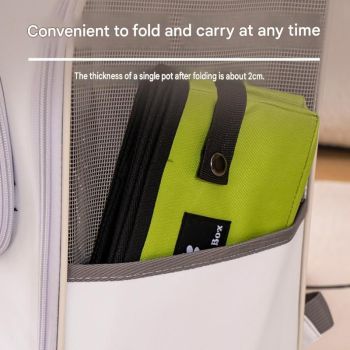 Black Large size Portable Foldable Cat Litter Box - Oxford Fabric Waterproof pet Travel Toilet with High Walls, Lightweight 350g Design for Road Trips Camping and Pet Transport