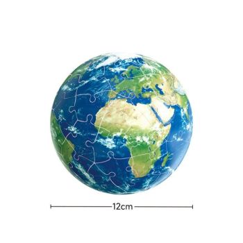 3D Globe Puzzle - 60 Piece Spherical Jigsaw , PVC Earth Model for Education and Home Decor