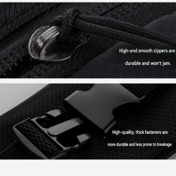 Pink Running Waist Pack—Made of waterproof nylon with an adjustable strap (fits waist sizes 60–110 cm); features a three-pocket design to store a phone and keys, includes reflective strips for safety during night runs, and is suitable for running, mountai