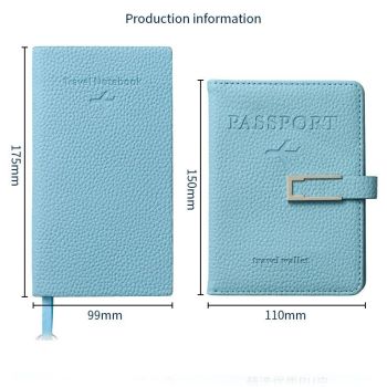 Red Travel Passport Holder and Notebook Gift Set with Luggage Tag & Metal Pen Business Travel Gift Box
