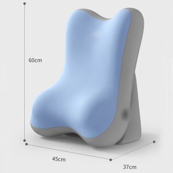 Gray Memory Foam Reading Pillow & Back Support Cushion with Adjustable Wedge, Ergonomic Neck and Lumbar Support for Bed, Sofa, Reading, Gaming and Relaxation