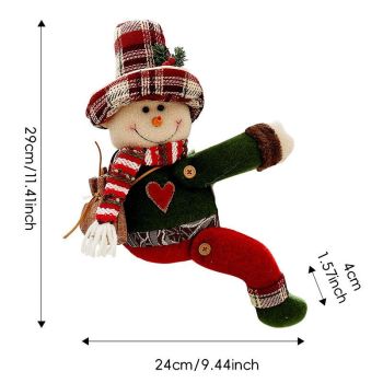 Christmas Santa Curtain Tiebacks Set of 2, Festive Plush Curtain Holders for Window Drapes, Holiday Home Decor