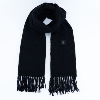 Black USB Heated Scarf Electric Heating Winter Scarf Smart Temperature Control Warm Thermal Neck Warmer USB Powered Heated Scarf for Women Men