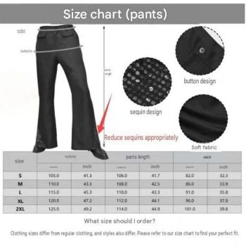 S size Men's 70s Disco Costume Set - Gold Plaid shirt with Black Bell Bottom Pants & Accessories, Retro Polyester Dance Outfit for Parties and Halloween
