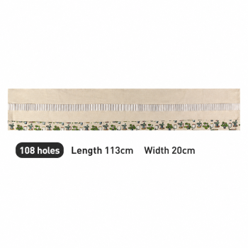 108-Slot Print Canvas Pencil Roll (Shoes)- Large Capacity Roll-Up Pencil Case with Individual Holders and Tie Closure for Coloured Pencils, Drawing and Sketching