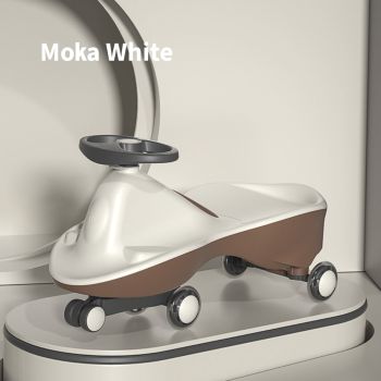 Moka White-Glide Walker Swing Car Twist Car Rind On Toy  Italian Designer For Children Outdoor 