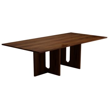 Oak Melamine Dining Table 6 Seater