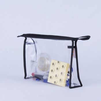 Waterproof PVC Clear Zippered Carry Pouch