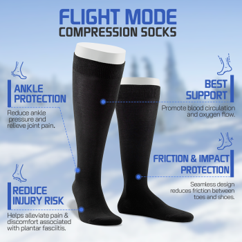 Travel Anti-Fatigue Flight Compression Socks-M