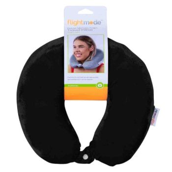 Deluxe Memory Foam Travel Pillow Black
