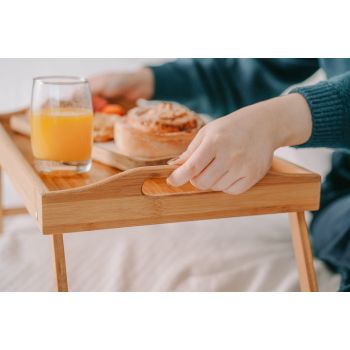 Foldable Bamboo Bed Tray / Breakfast Serving Table