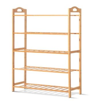 5 Tier Bamboo Shoe Rack