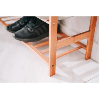 Bamboo Storage Shoe Rack & Organiser 4 Tiers Layers