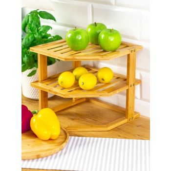 3 Tiers Bamboo Kitchen Rack Storage