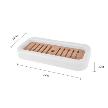 Bamboo Rack Shower Wall Caddy