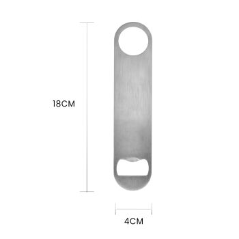 Stainless Steel Contemporary Flat Bar Blade Bottle Opener