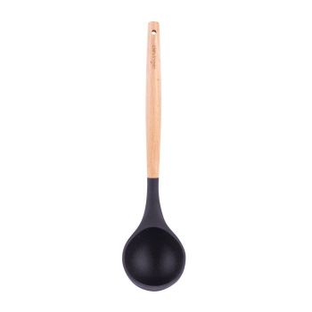 2pcs Beechwood & silicone ladle charcoal