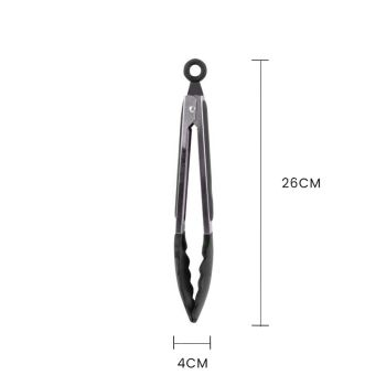 Stainless steel & silicone tongs charcoal