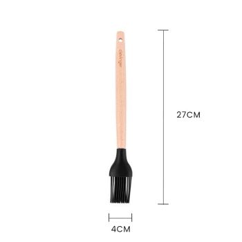 Beechwood & silicone basting brush charcoal