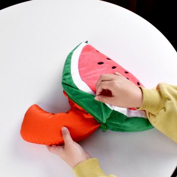 2 Ways Reversible Microfibre Travel Pillow-Watermelon