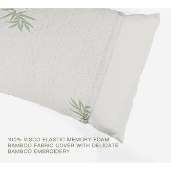 Memory Foam Single Pack Pillow with Bamboo Cover