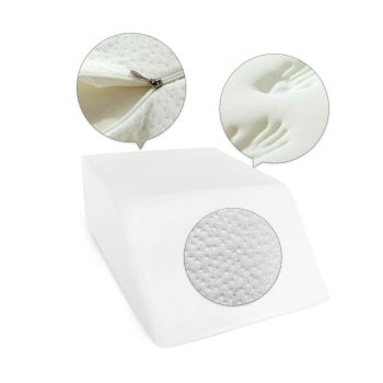 Memory Foam Bed Wedge Leg Support Elevation Pillow