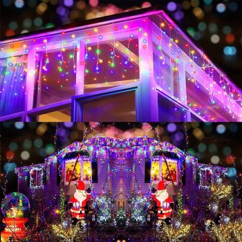 100 Solar LED Fairy Lights 8 Function Memory Hold Christmas Decoration Multicolor